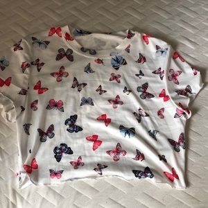 Butterfly crop top